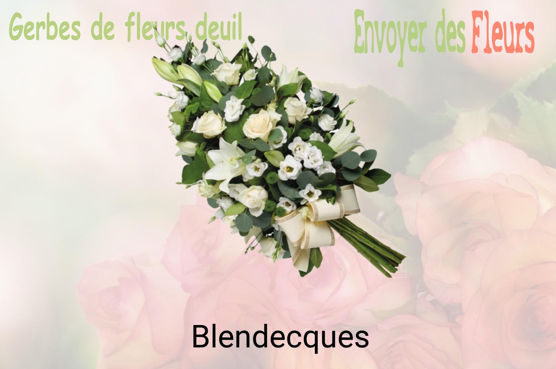 Gerbe de fleurs de deuil livrée à Blendecques